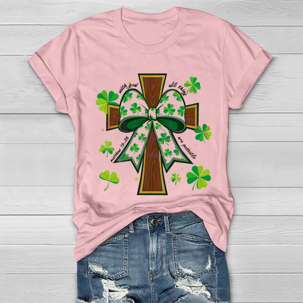 With God All Things Are Possible Christian Healthwear T-shirt