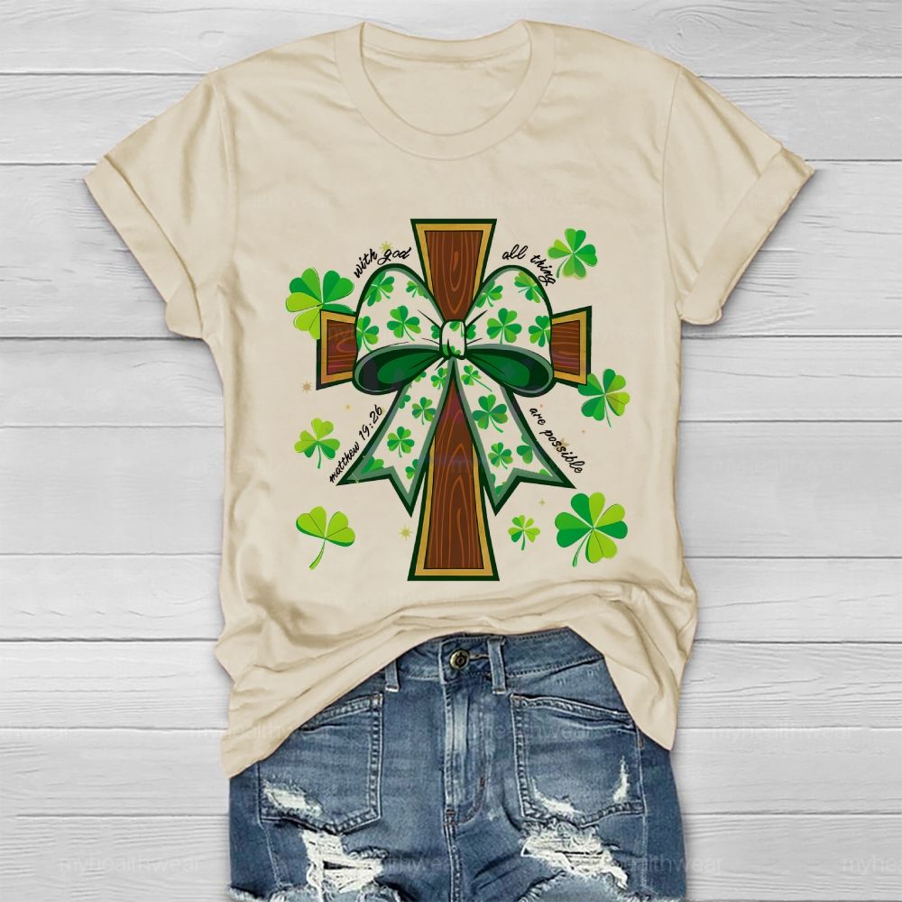 With God All Things Are Possible Christian Healthwear T-shirt