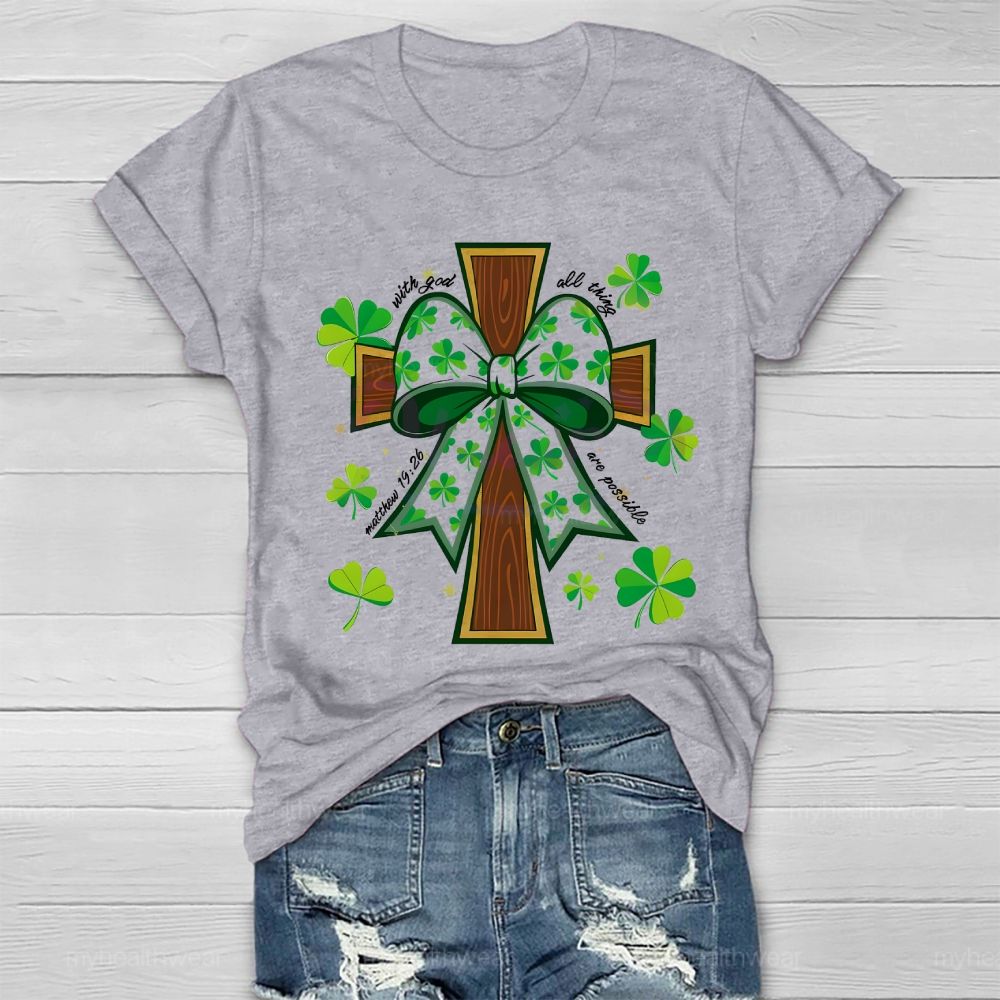 With God All Things Are Possible Christian Healthwear T-shirt