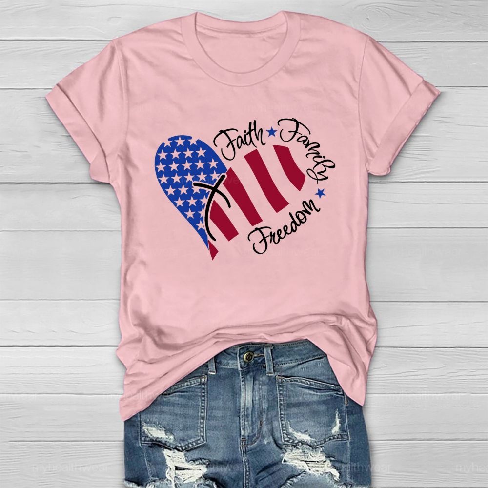 Faith Family Freedom Healthwear T-shirt