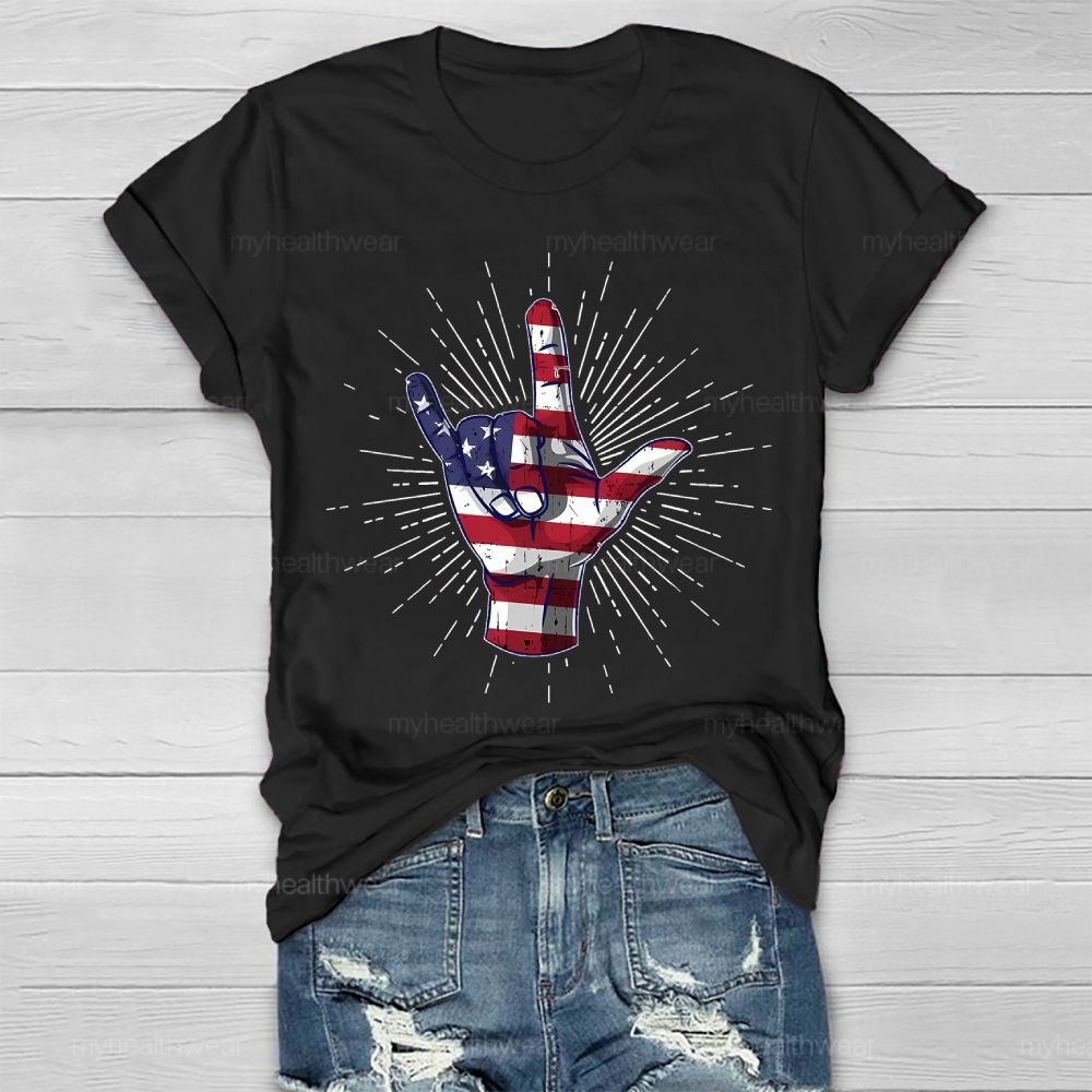Love Independence Day Healthwear T-shirt