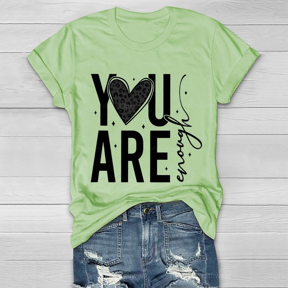 You Are Enough Diamond Heart Healthwear T-shirt