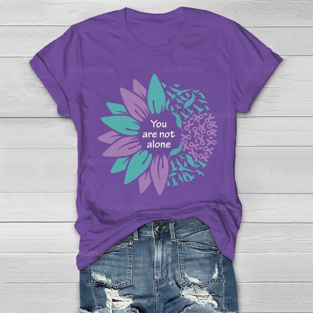 You Are Not Alone Flowers Feathers Healthwear T-shirt