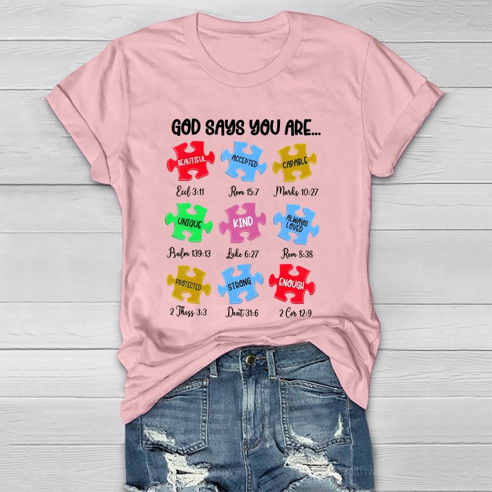 God Says You Are Beautiful Healthwear T-shirt