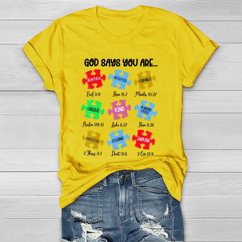 God Says You Are Beautiful Healthwear T-shirt