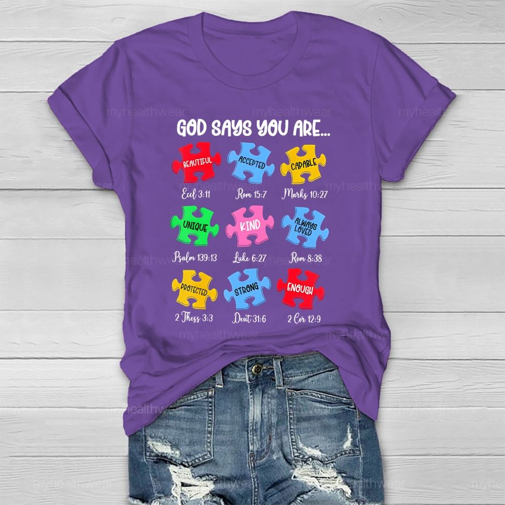 God Says You Are Beautiful Healthwear T-shirt