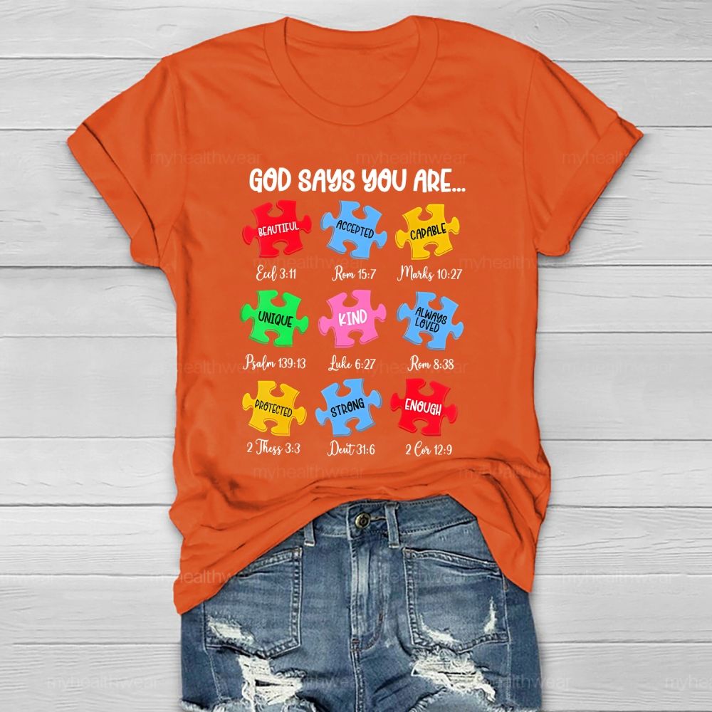 God Says You Are Beautiful Healthwear T-shirt