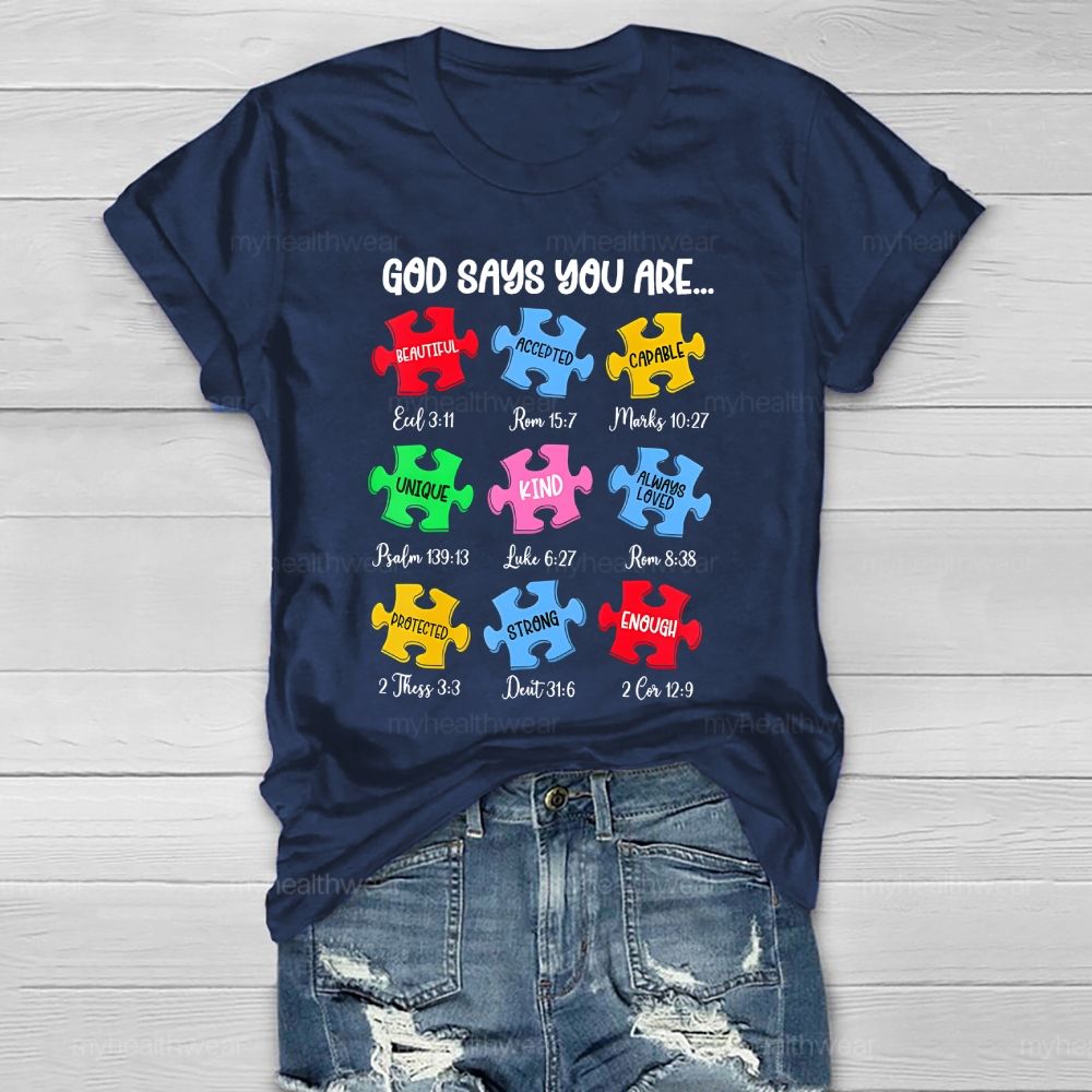 God Says You Are Beautiful Healthwear T-shirt