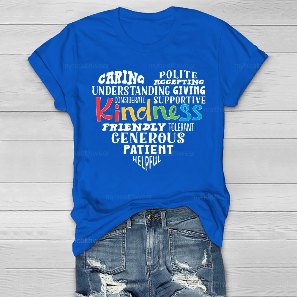 Kindness Caring Understanding Love Letters Healthwear T-shirt
