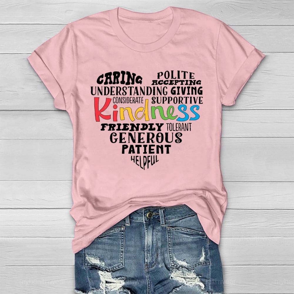 Kindness Caring Understanding Love Letters Healthwear T-shirt