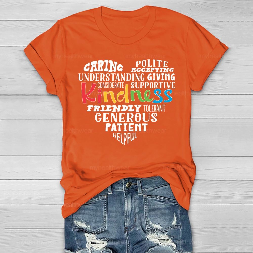 Kindness Caring Understanding Love Letters Healthwear T-shirt