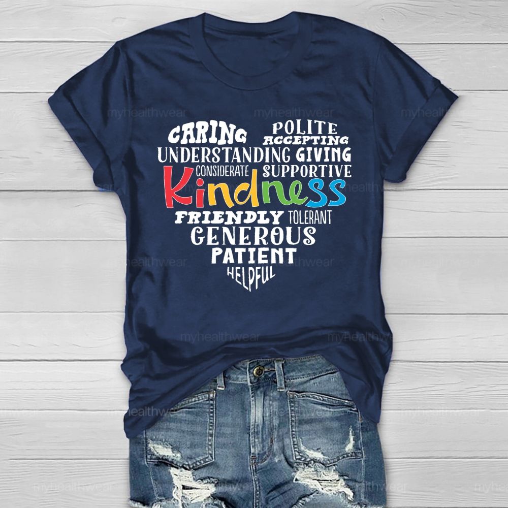 Kindness Caring Understanding Love Letters Healthwear T-shirt