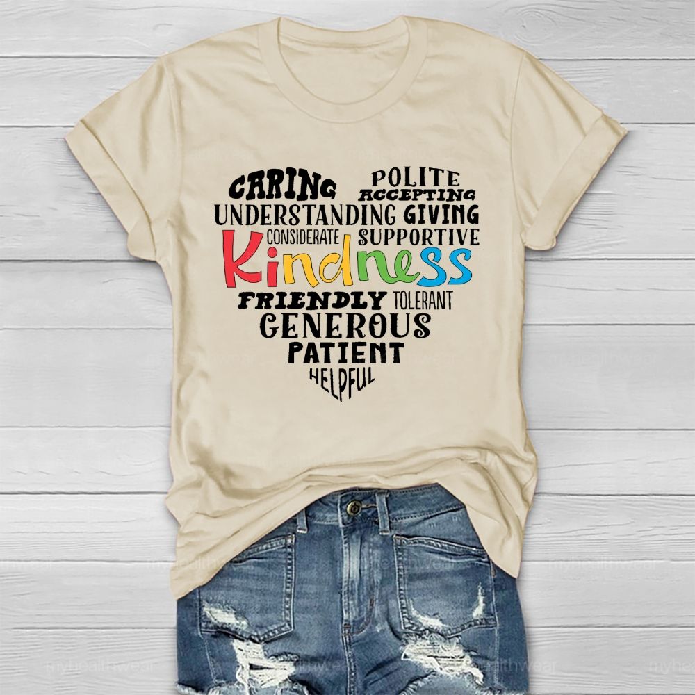 Kindness Caring Understanding Love Letters Healthwear T-shirt