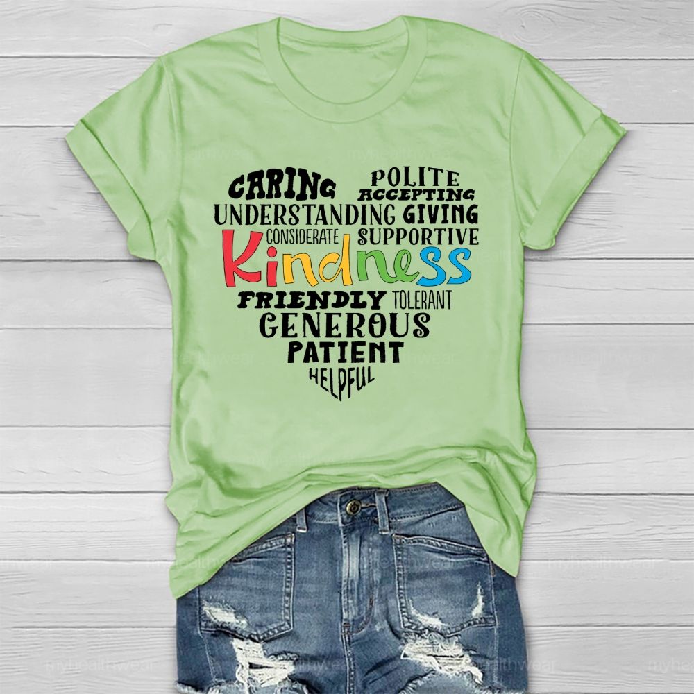 Kindness Caring Understanding Love Letters Healthwear T-shirt