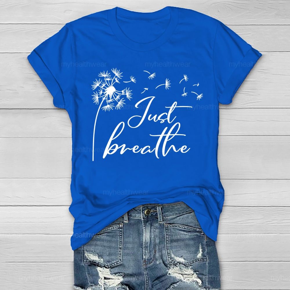 Just Breathe Dandelion Healthwear T-shirt