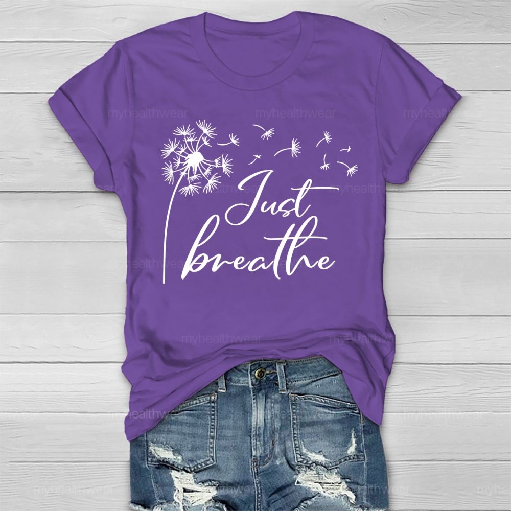 Just Breathe Dandelion Healthwear T-shirt