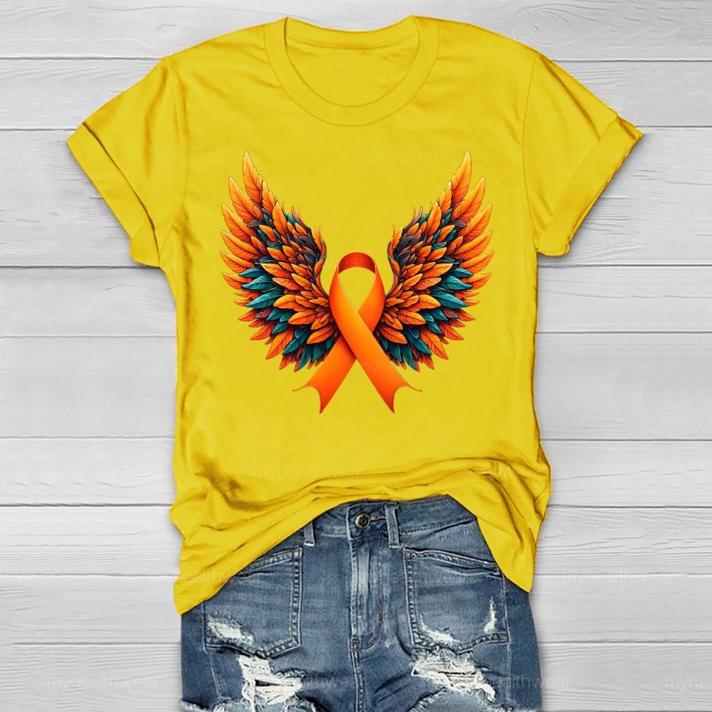 Orange Ribbon Wings Healthwear T-shirt
