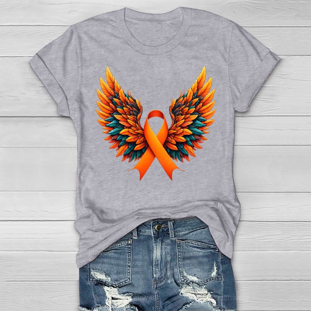 Orange Ribbon Wings Healthwear T-shirt