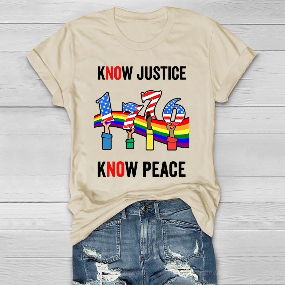 Know Justice Know Peace Healthwear T-shirt
