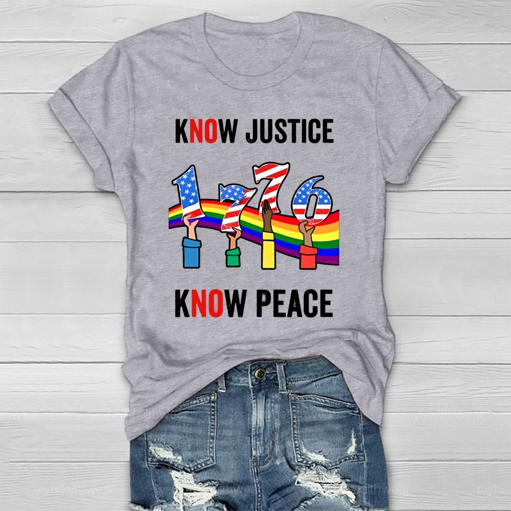 Know Justice Know Peace Healthwear T-shirt
