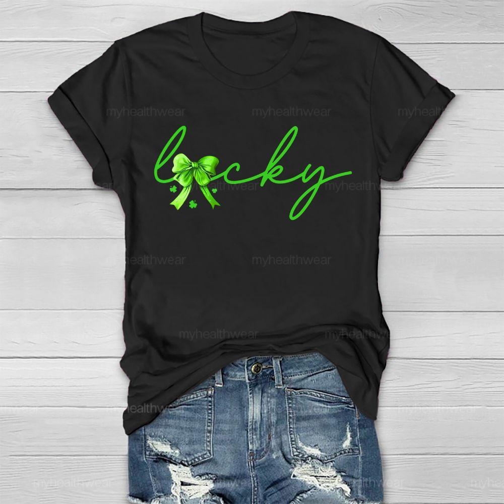 Lucky Green Bow Healthwear T-shirt