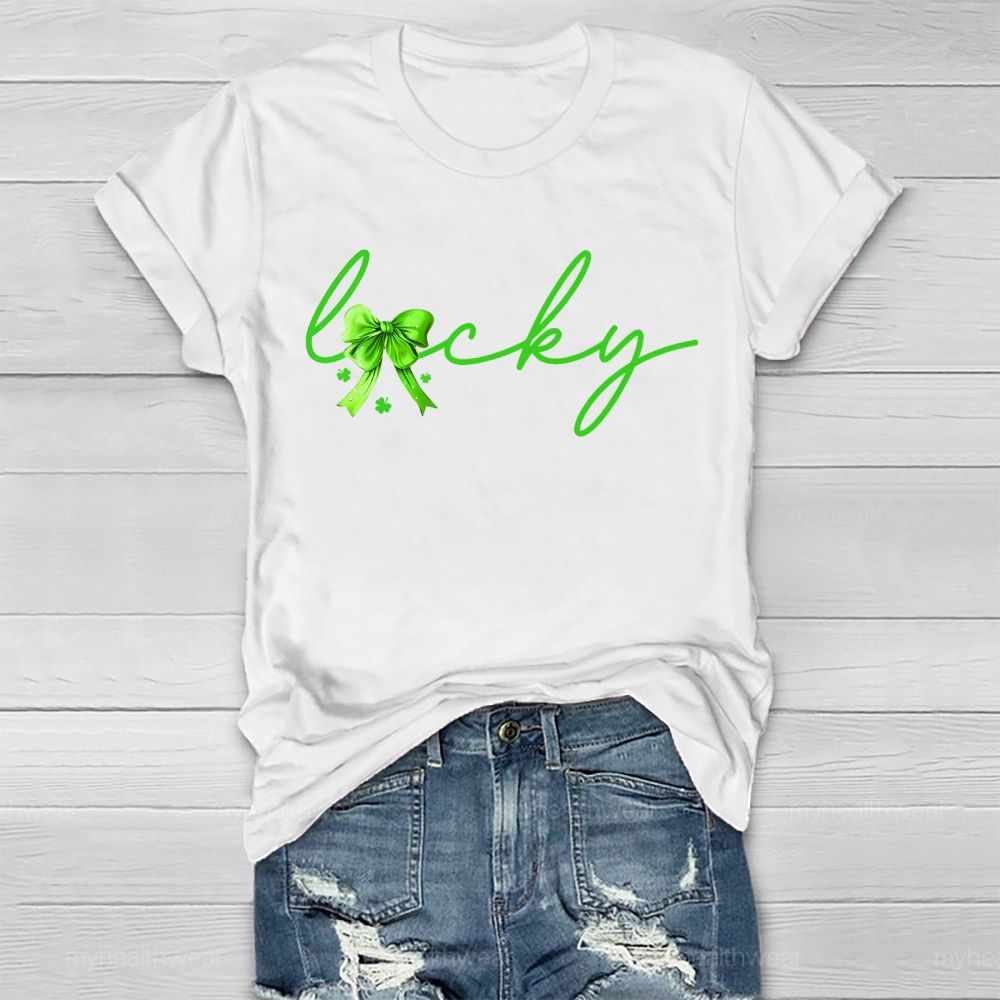 Lucky Green Bow Healthwear T-shirt