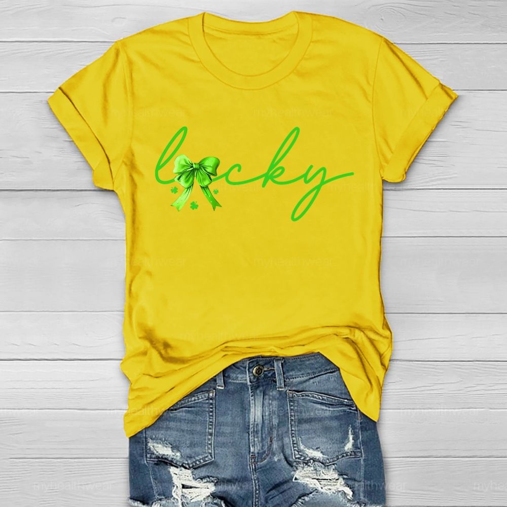Lucky Green Bow Healthwear T-shirt