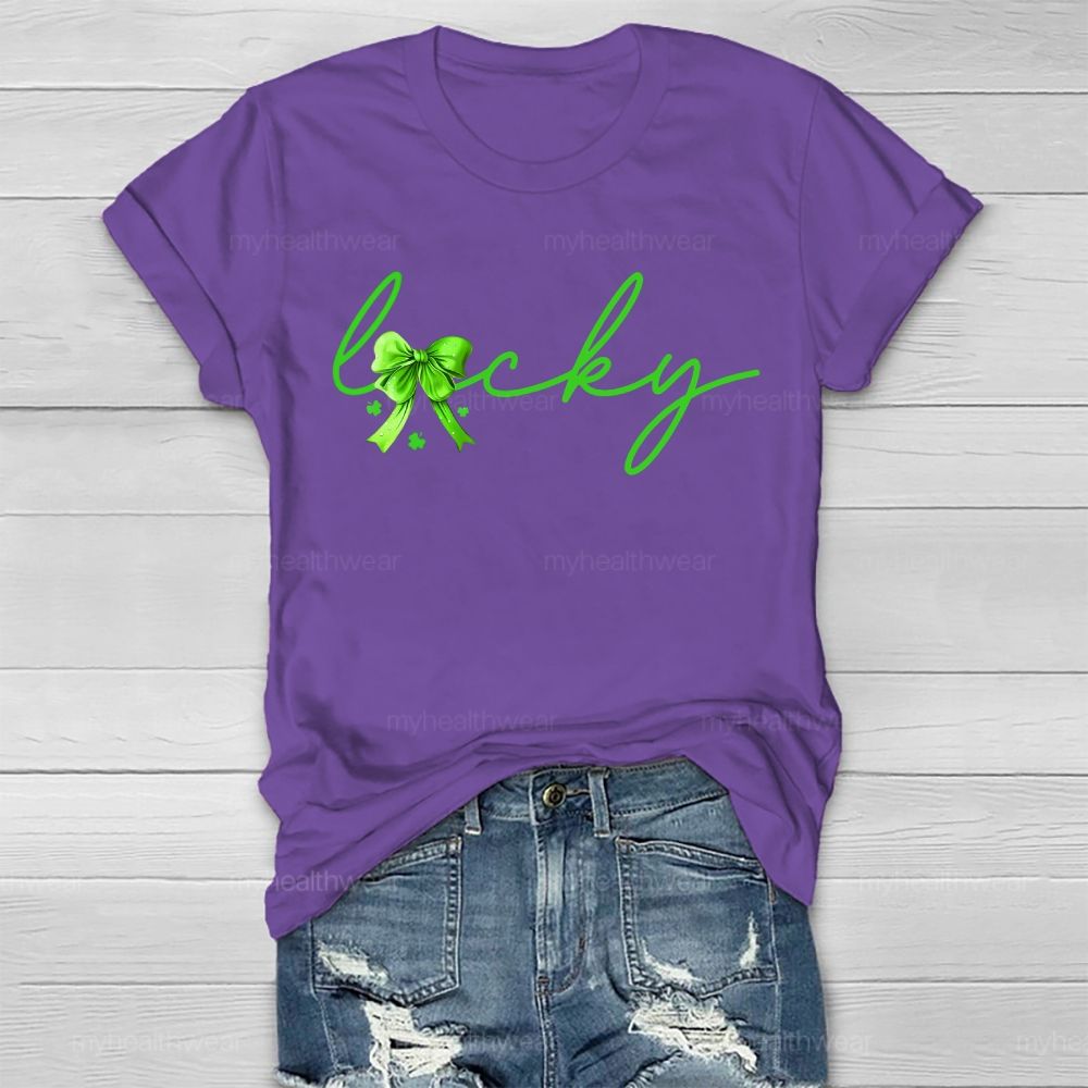 Lucky Green Bow Healthwear T-shirt