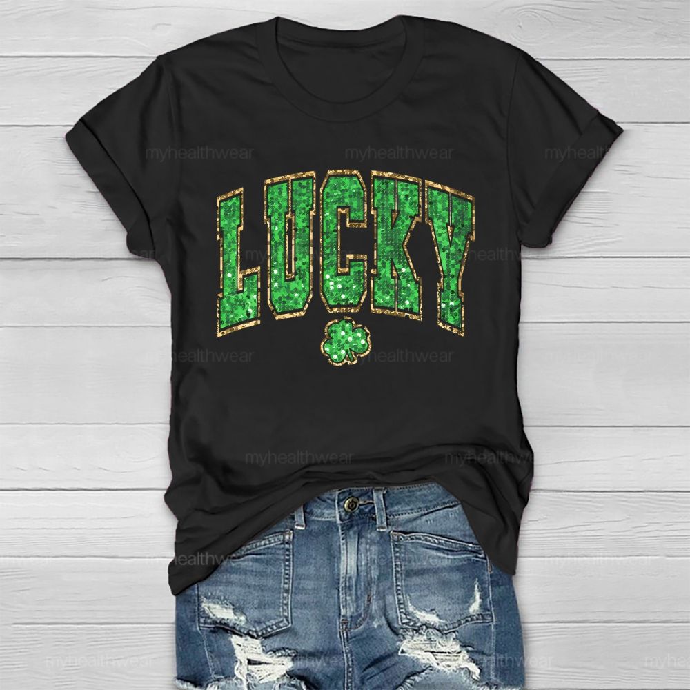 Lucky Clover Letter Healthwear T-shirt