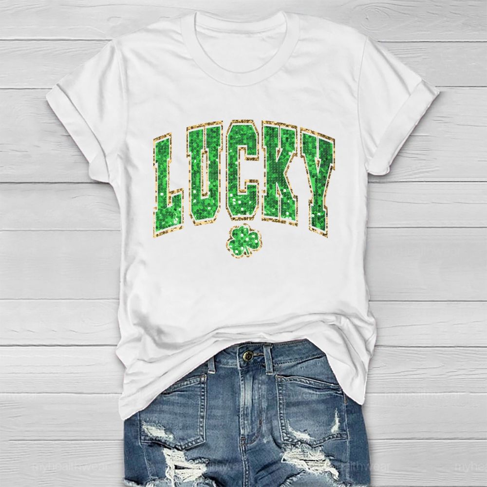 Lucky Clover Letter Healthwear T-shirt