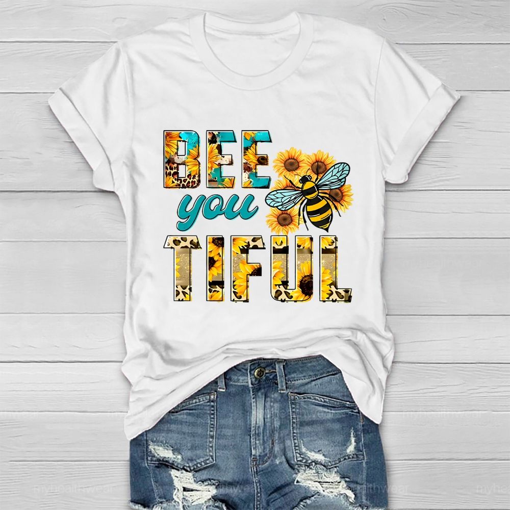 Bee You Tiful Sunflower Bee Healthwear T-shirt