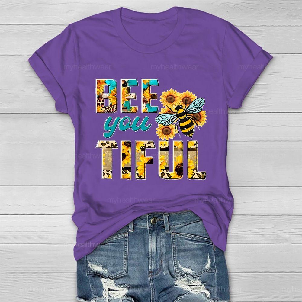 Bee You Tiful Sunflower Bee Healthwear T-shirt