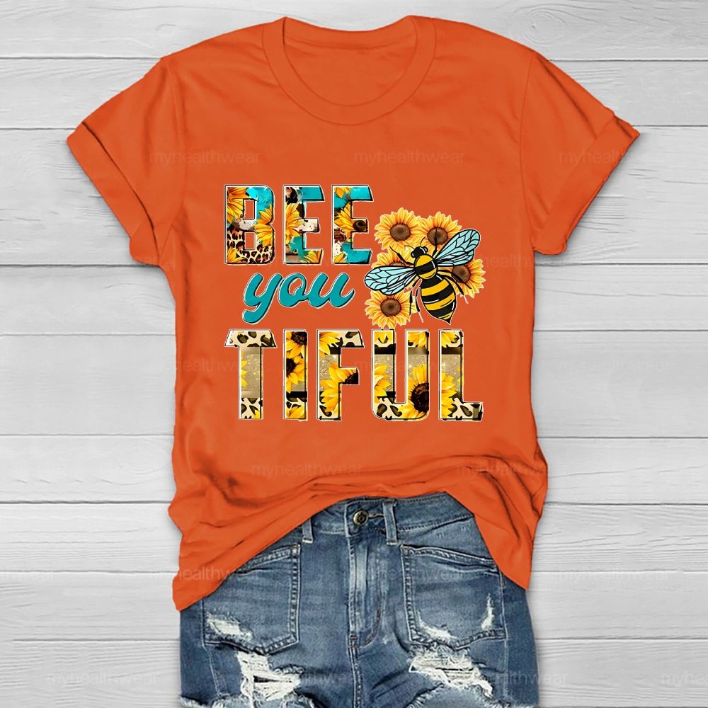 Bee You Tiful Sunflower Bee Healthwear T-shirt