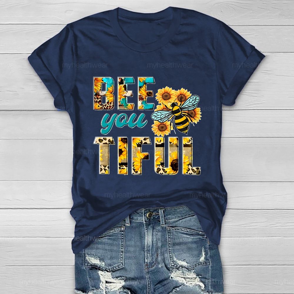 Bee You Tiful Sunflower Bee Healthwear T-shirt