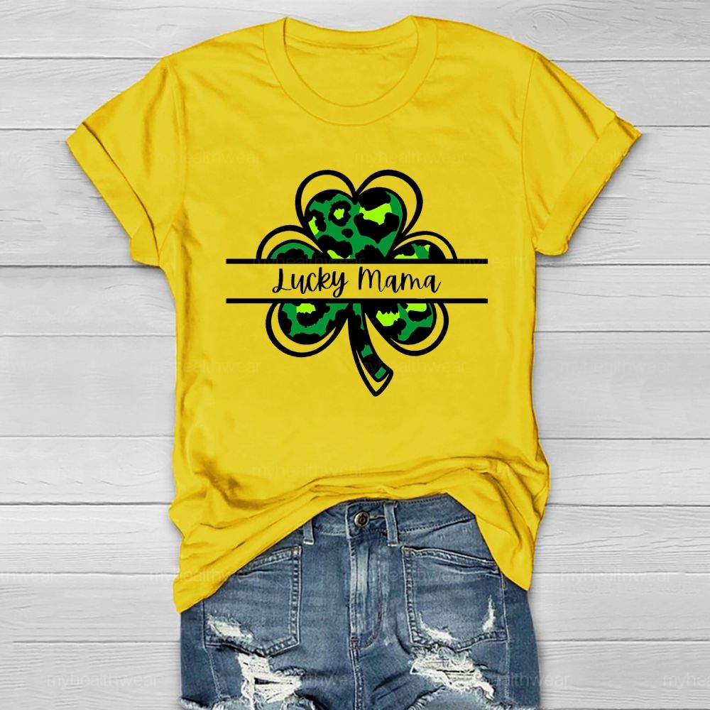 Lucky Mom Clover Healthwear T-shirt