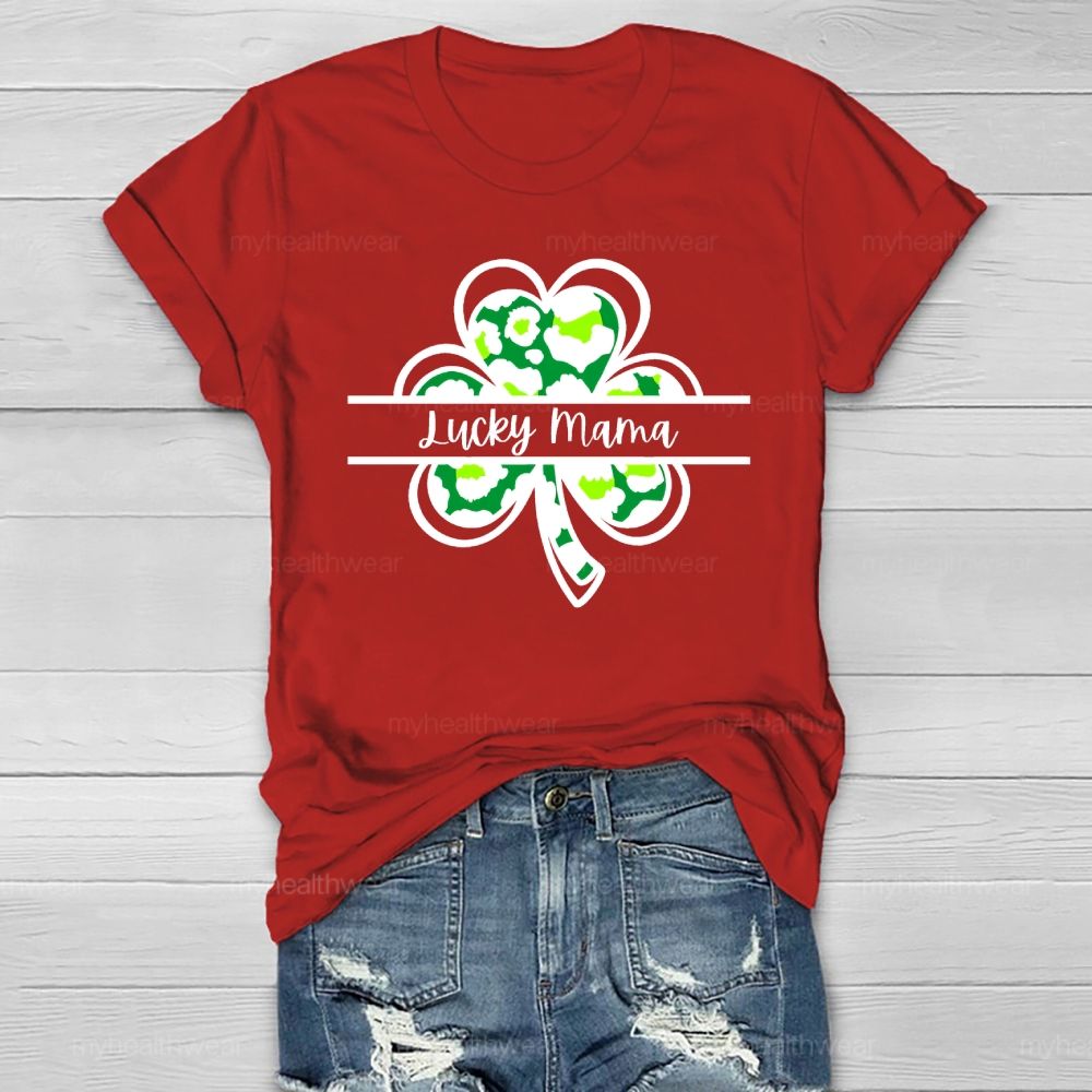 Lucky Mom Clover Healthwear T-shirt