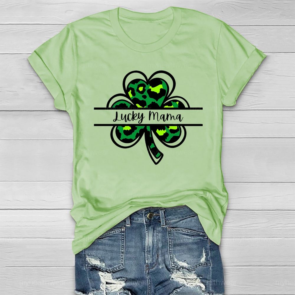 Lucky Mom Clover Healthwear T-shirt