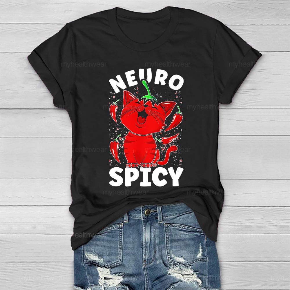 Neurospicy Chili Cat Healthwear T-shirt