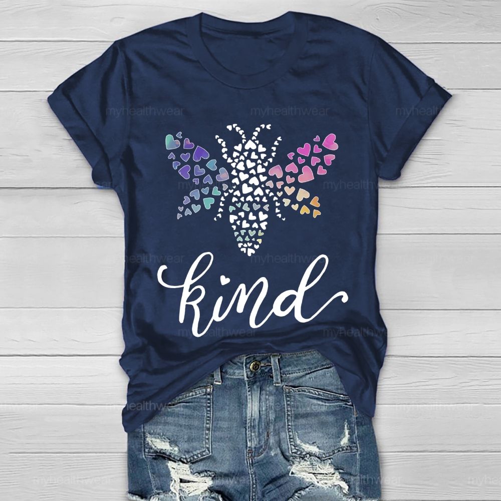 Kind Colorful Love Bee Healthwear T-shirt