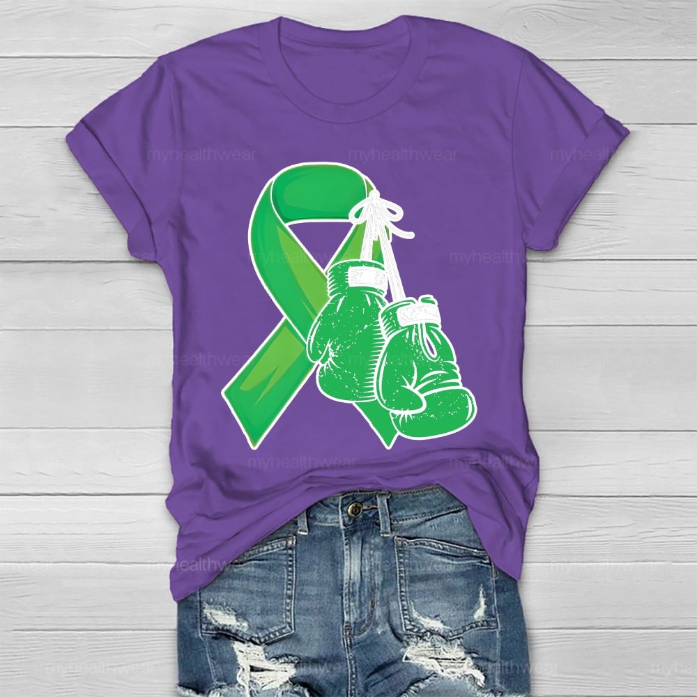 Green Ribbon Boxing Gloves Healthwear T-shirt