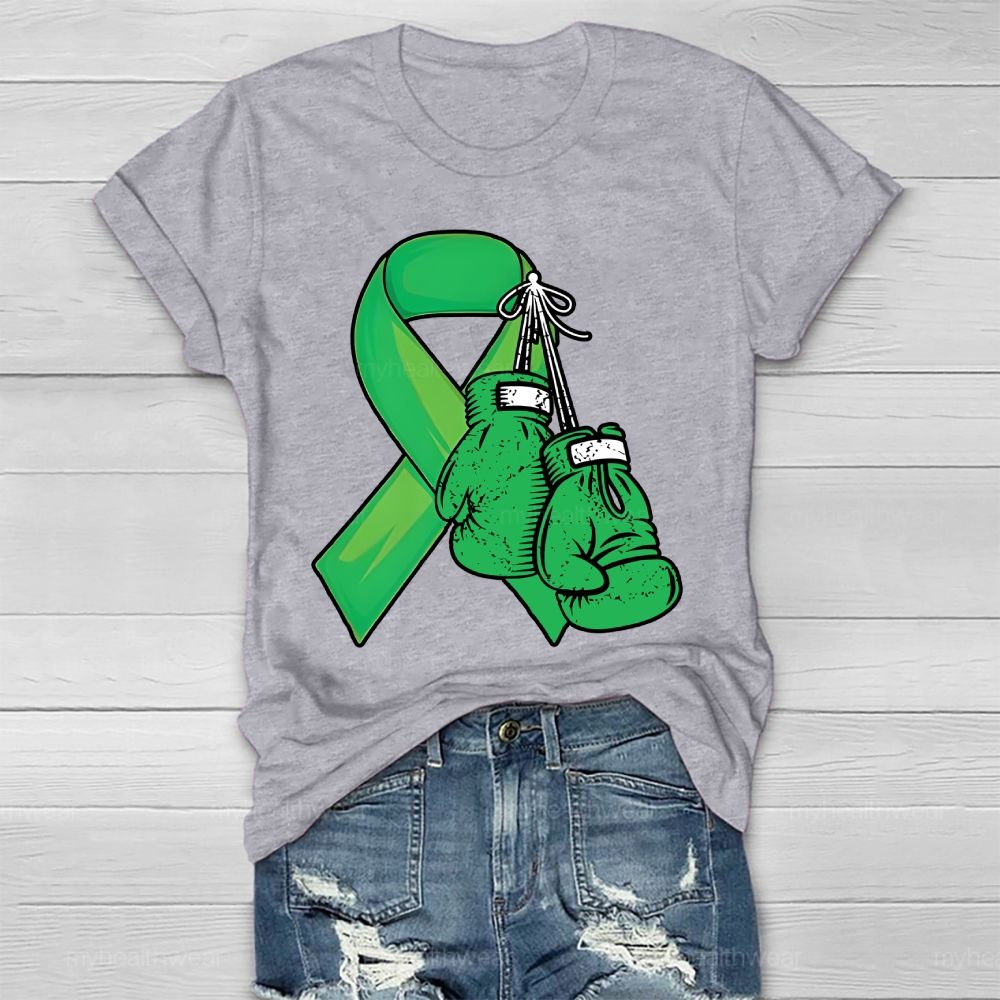 Green Ribbon Boxing Gloves Healthwear T-shirt