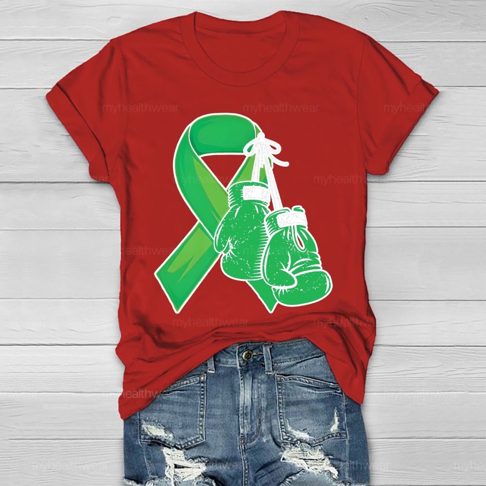 Green Ribbon Boxing Gloves Healthwear T-shirt