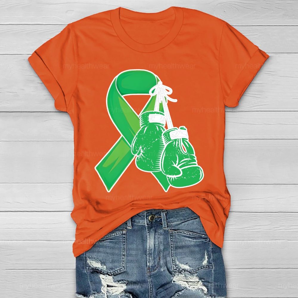 Green Ribbon Boxing Gloves Healthwear T-shirt