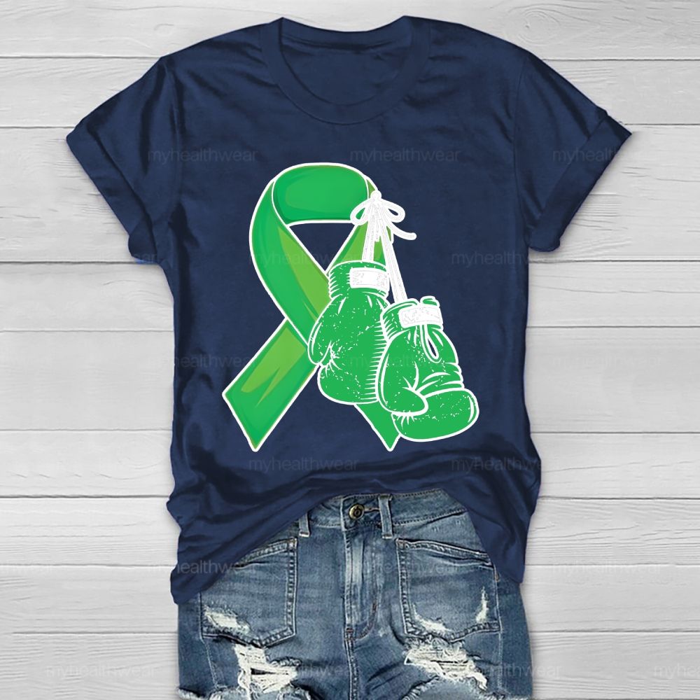 Green Ribbon Boxing Gloves Healthwear T-shirt