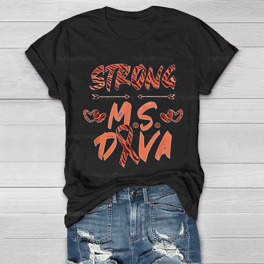 Strong Ms Diva Healthwear T-shirt