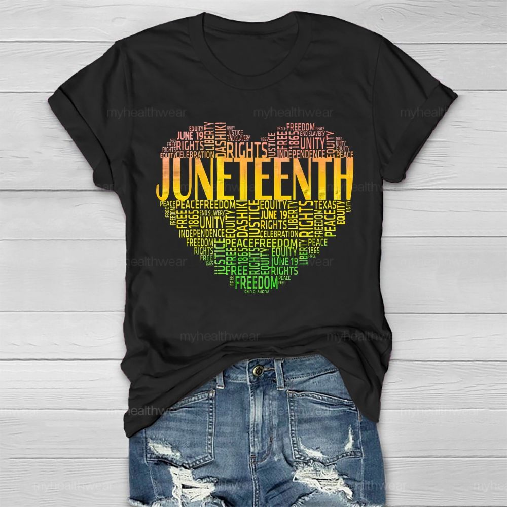 Juneteenth Rights Love Letters Healthwear T-shirt