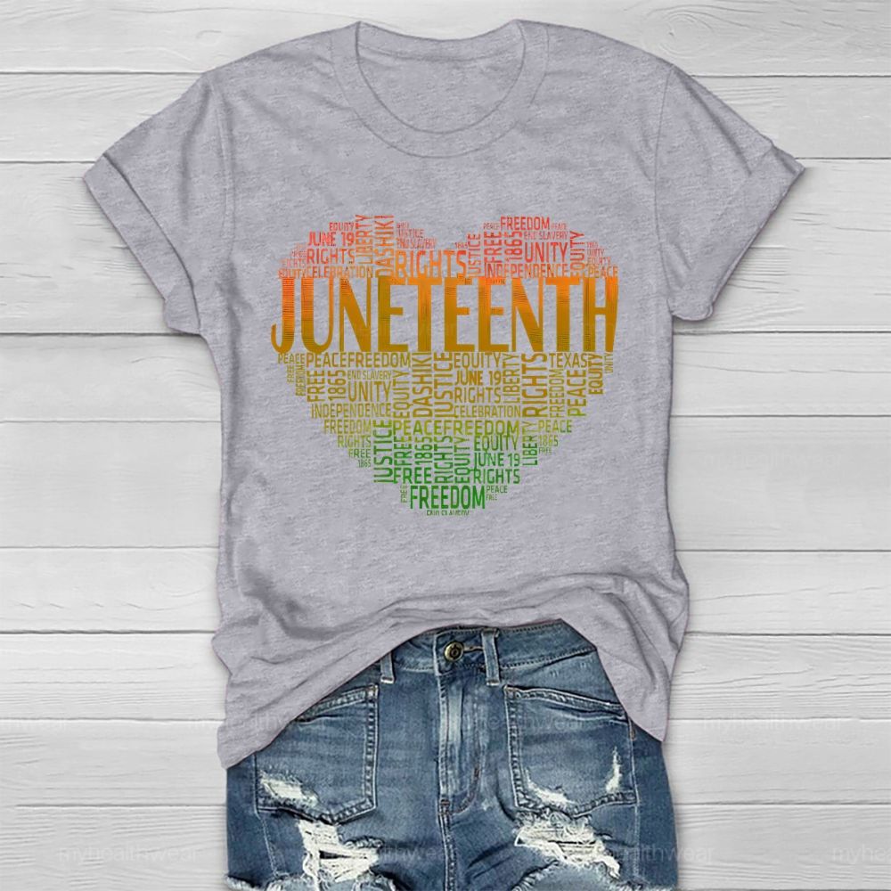 Juneteenth Rights Love Letters Healthwear T-shirt