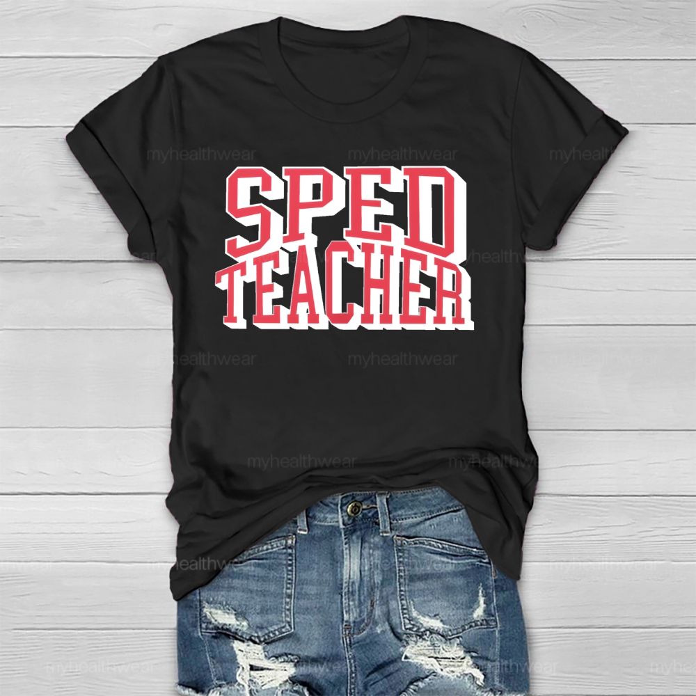 SPED Teacher Letters Healthwear T-shirt