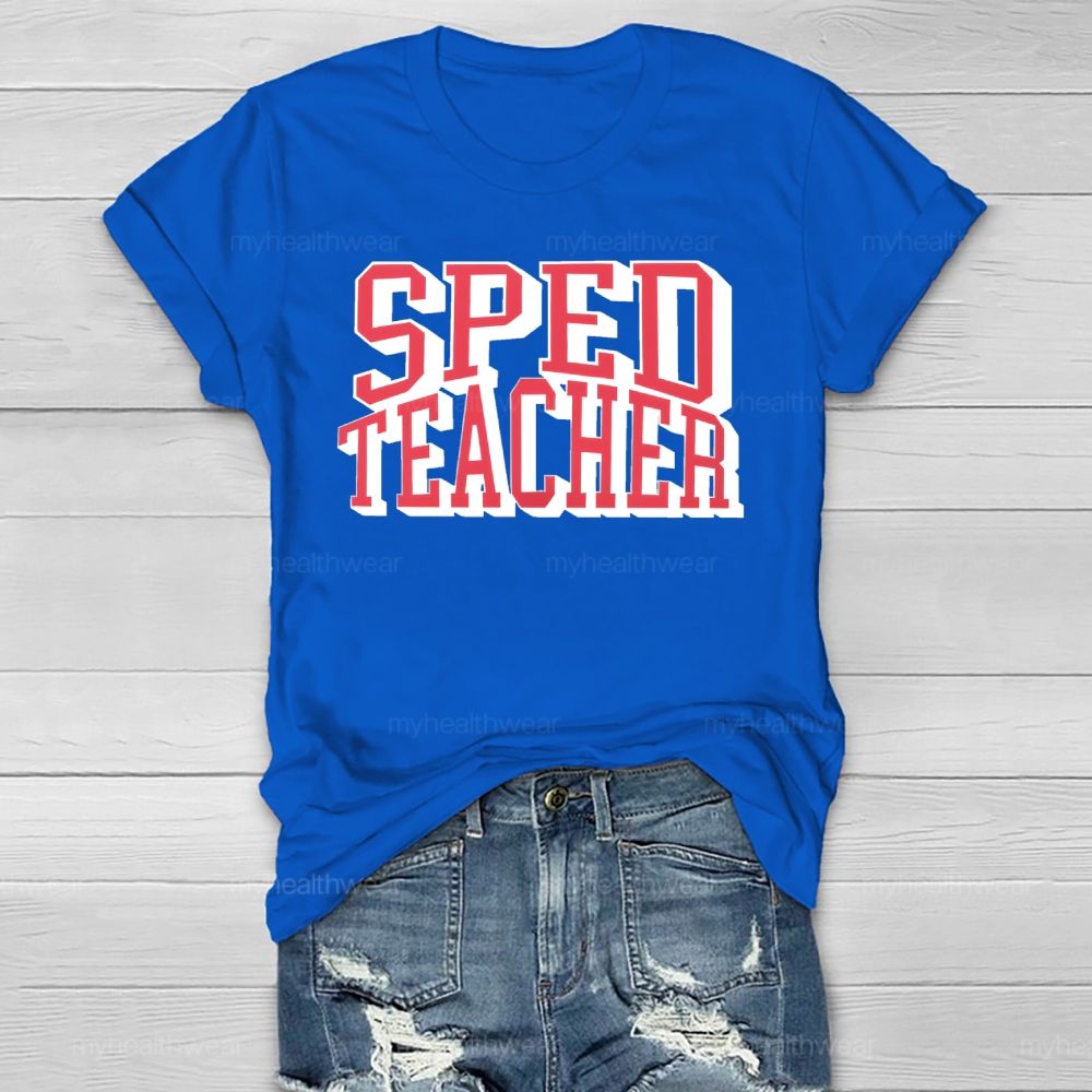 SPED Teacher Letters Healthwear T-shirt