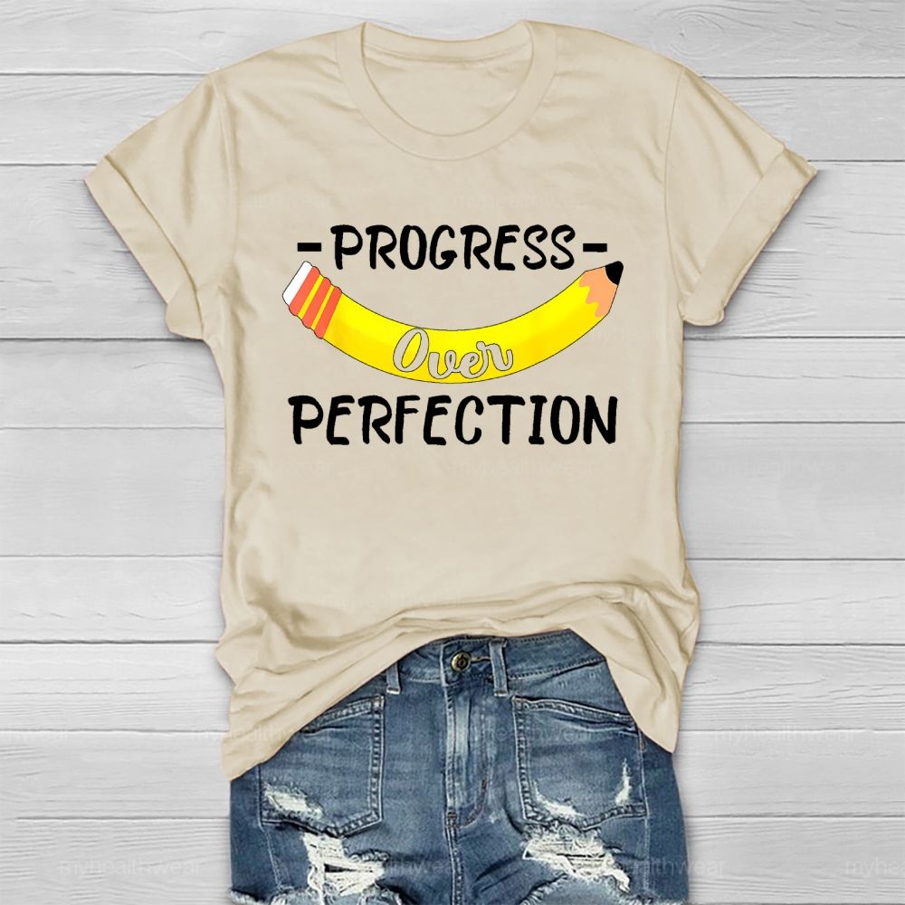 Progress Over Perfection Pencil Healthwear T-shirt
